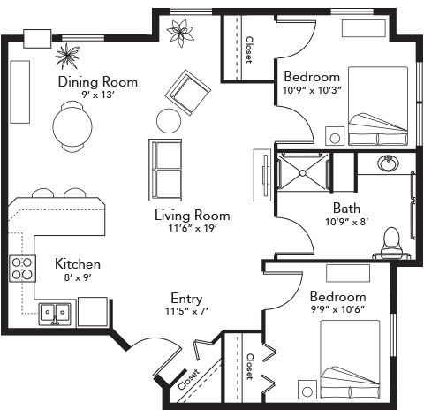 Floor Plan Assisted Living Glacier