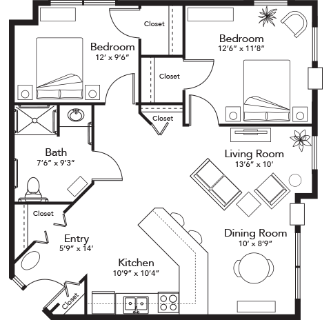 Floor Plan Assisted Living Redwood